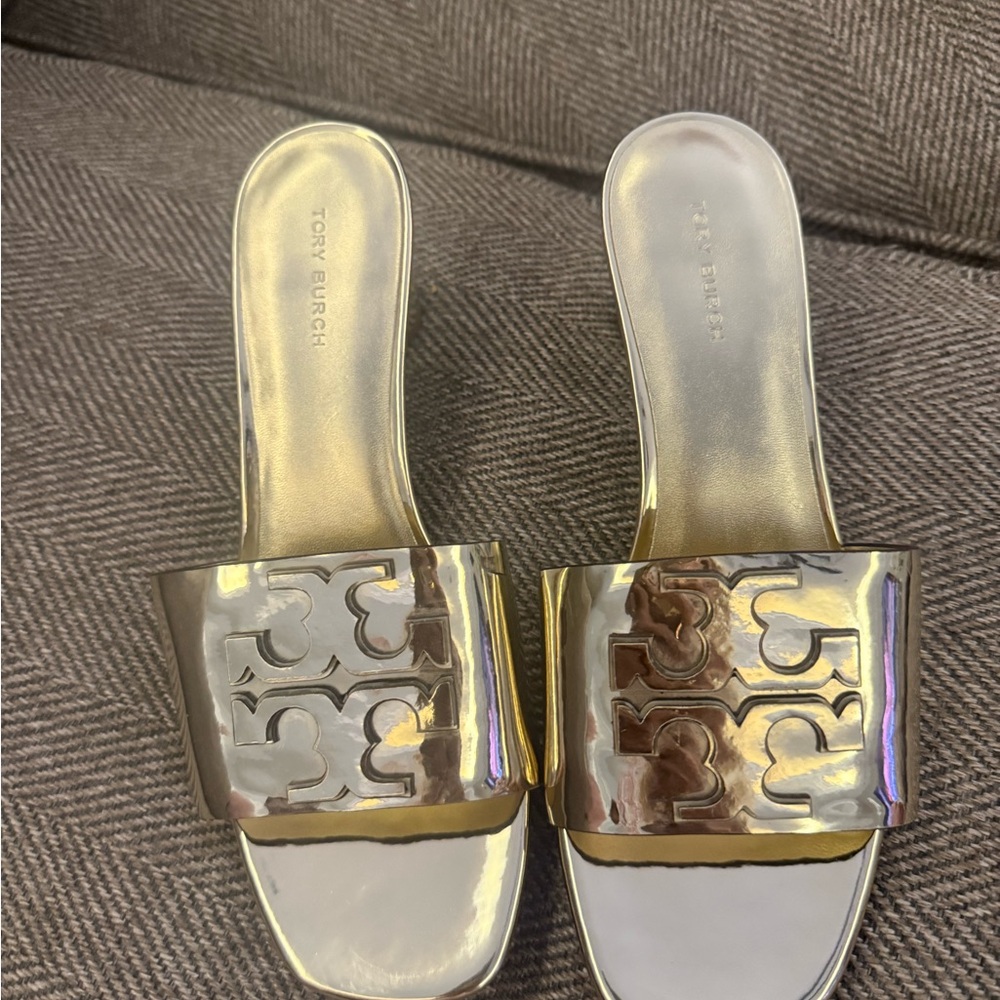 Tory Burch Gold Ines Heeled sandal